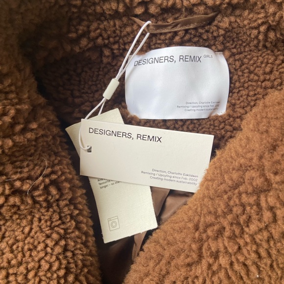 NWT Girls Size 12 Designer Remix Teddy Car Length Coat - Picture 4 of 4